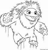 Yeti Abominable Coloriage Coloringall Everest Compagnie sketch template