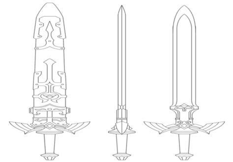 master sword coloring   designlooter