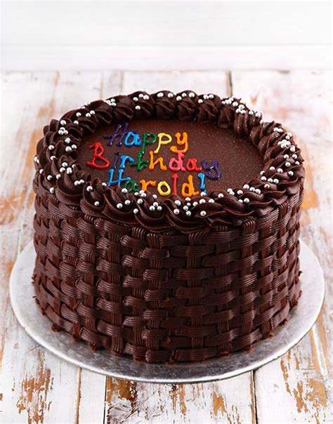 personalised classic chocolate birthday cake hamperlicious