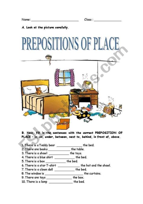 prepositions  placelook   image   objects