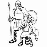 Goliath David Coloring Pages King Saul Ones Killed Little sketch template