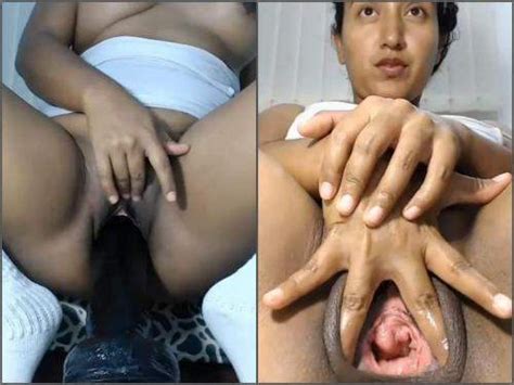 fatty latina teen try fisting and bbc dildo vaginal riding amateur fetishist