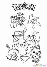 Coloring Pokemon1 sketch template