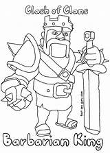 Clash Clans Coloring Pages Royale Printable King Barbarian Colorear Dessin Dibujos Para Party Games Clan Character Colouring Printerkids Preview Royal sketch template