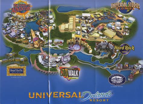theme park brochures universal orlando resort map