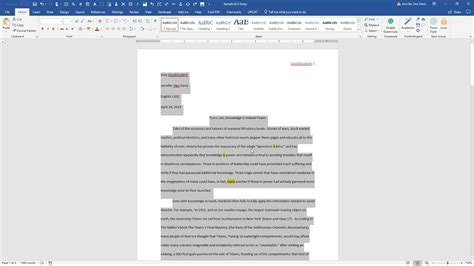 double space  microsoft word  acawestern