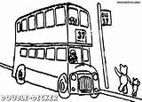 Double Decker Bus Coloring Pages Print sketch template