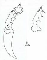Cuchillos Karambit Messer sketch template