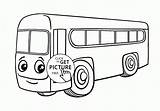 Bus Coloring Pages Cartoon City Print Tractor Wuppsy Toddlers Transportation Printables Buses sketch template
