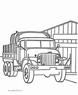 Coloring Military Pages Truck sketch template