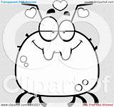 Chubby Infatuated Tick Outlined Coloring Clipart Vector Cartoon Cory Thoman sketch template