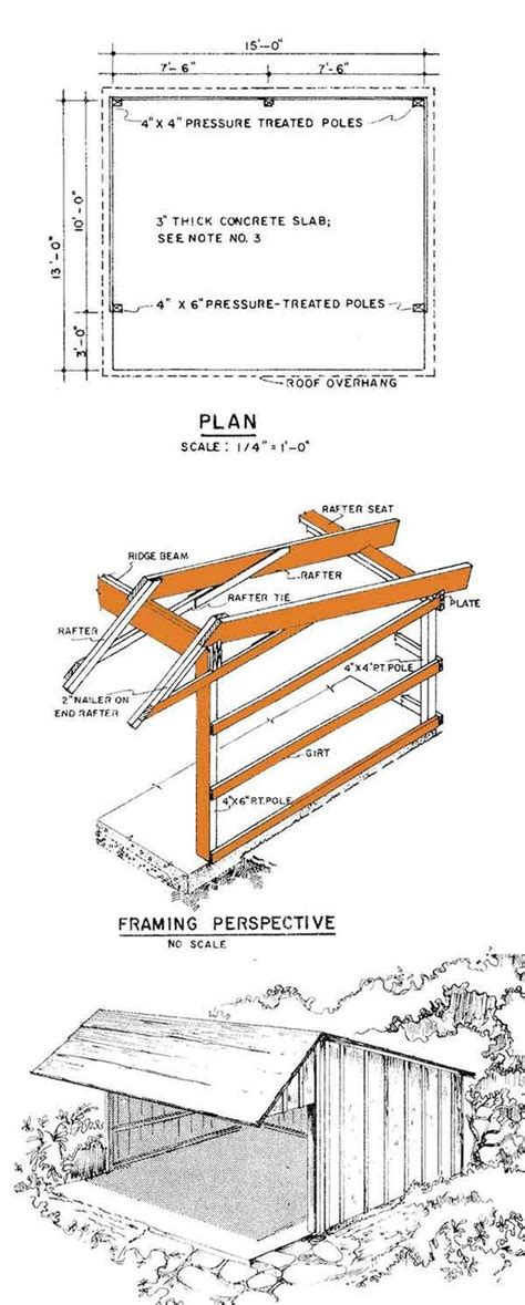 loafing shed plans elevation diy shed plans diy storage