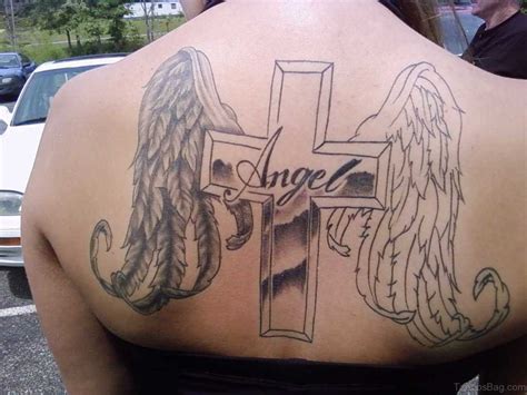 98 Best Cross With Wings Tattoos For Back