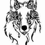 Wolf Tribal Drawing Tattoo Alpha Tattoos Head Drawings Beautiful Lobo Celtic Askideas sketch template