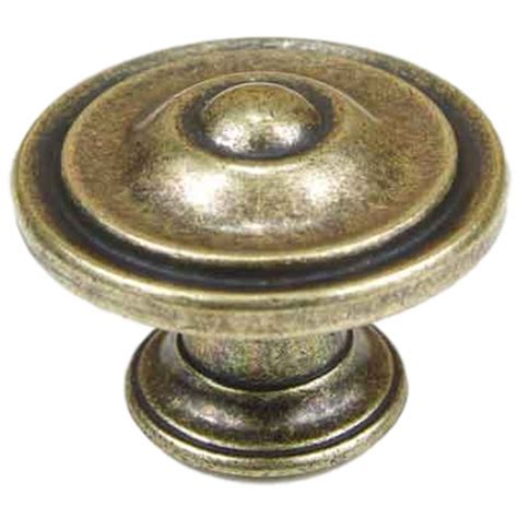 Antique Brass Bution Style Traditional Kitchen Cabinet Knobs