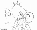 Rosalina Coloring Pages Mario Sheet Sonamy Print Anime Comments Deviantart Library Clipart sketch template