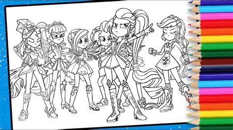 mlp equestria girls coloring pages home family style