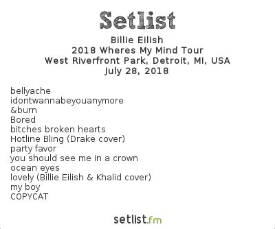 setlist history billie eilish debuts  albums lead single setlistfm