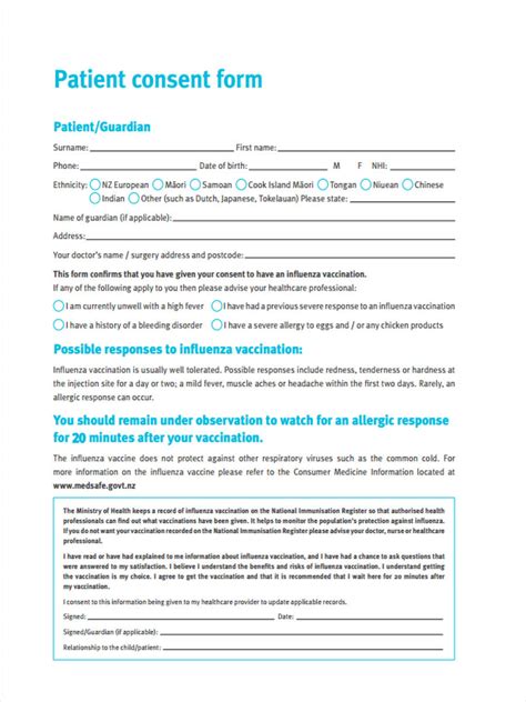 Free 9 Vaccine Consent Forms In Pdf Ms Word