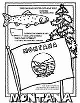 Coloring Montana Pages Crayola State Flag Printable Kids Symbols Usa Color Washington Print Banner Book Choose Board sketch template