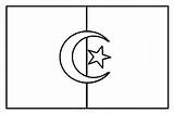 Bendera Mewarnai Negara Sketsa Kumpulan Marimewarnai Aljazair Merah Diwarnai Warnai sketch template