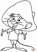 Coloring Speedy Gonzales Looney Tunes Pages Drawing Printable sketch template