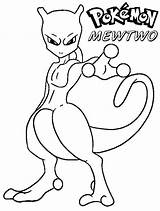 Pokemon Mewtwo Coloring Pages Color Printable Getcolorings sketch template