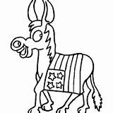 Democratic Donkey sketch template