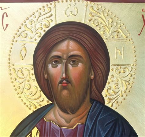 jesus icon orthodox christ icon hand painted icon byzantine icon