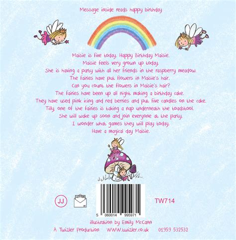 twizler  birthday card  girl  unicorn age  birthday card
