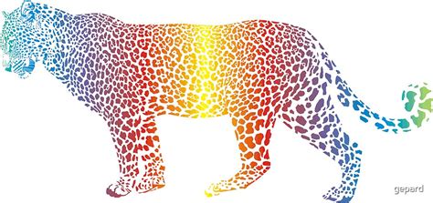 abstract rainbow leopard  gepard redbubble