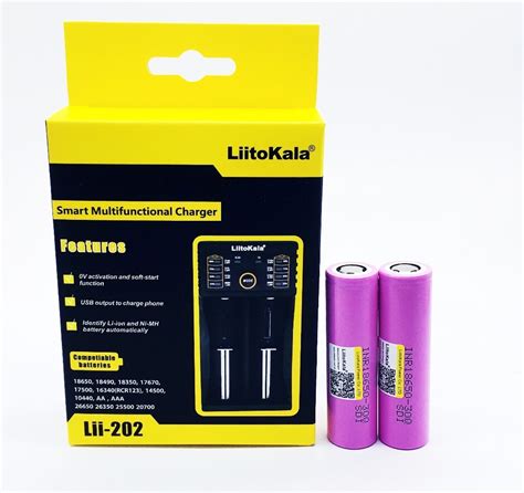 pcs liitokala original  inr  mah  powered rechargeable lithium battery