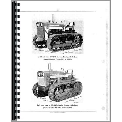 international harvester td crawler parts manual