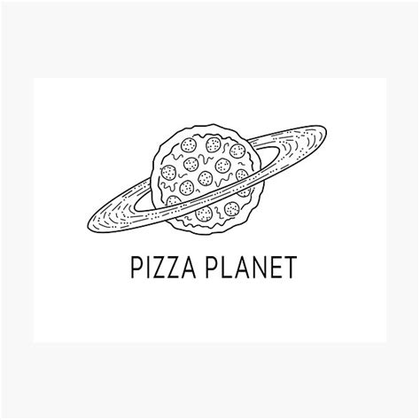 pizza planet photographic print  sale  meddy redbubble