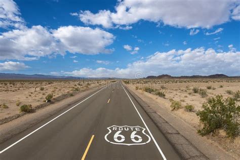 route  mojave desert pavement sign stock photo image  trip