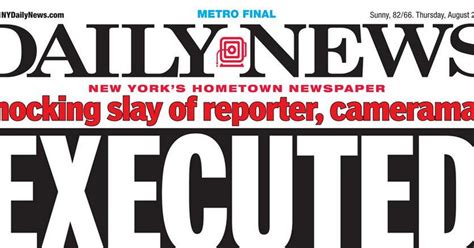 New York Daily News Shocks With Graphic Cover Of Murdered Journalists
