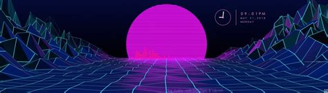 minimal vaporwave dual monitor theme : Rainmeter