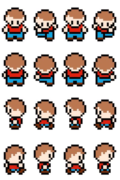 retro character sprite sheet by isaiah658 another sprite sheet that i made has the basic