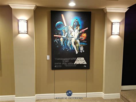 star wars movie poster stretched over acoustic fabric for a home