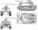 Patton M46 Tanks sketch template