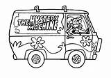 Coloring Scooby Doo Mystery Machine Pages Printable Sheet Print sketch template
