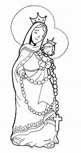 Coloring Mary Mother Getcolorings sketch template
