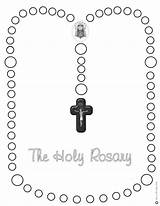 Rosary Pray sketch template