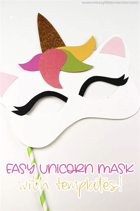 easy unicorn mask  templates