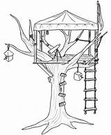 Coloring Tree Pages House Treehouse Printable Kids Colouring Getcolorings Color Bestcoloringpagesforkids sketch template