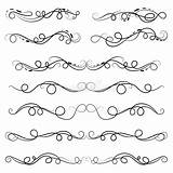 Calligraphic Swirl Dividers sketch template