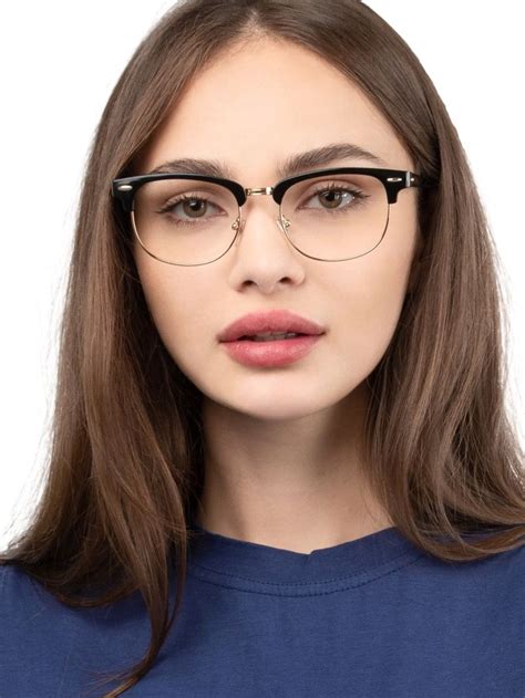 unisex full frame mixed material eyeglasses glasses for round faces