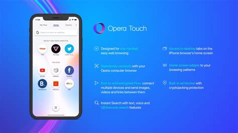 opera unveils opera touch web browser designed for iphone