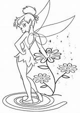 Tinkerbell Coloring Pages Kids Tinker Bell Print Disney Printable Fairy Easy Sheets Tulamama sketch template