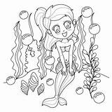 Meerjungfrau Ausmalbilder Myloview Produktbeschreibung sketch template